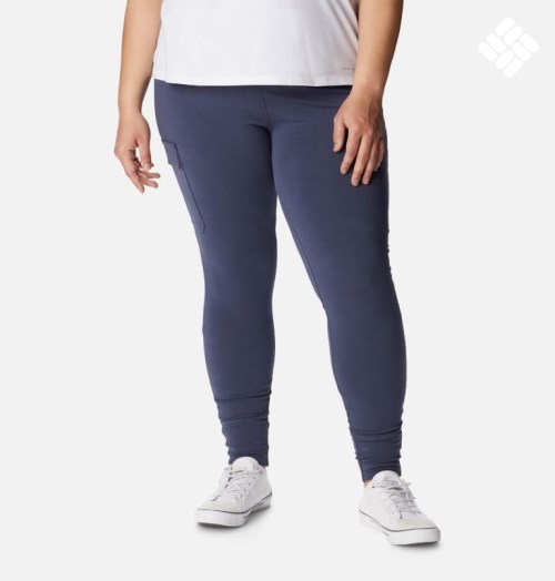 Women's Columbia Trek Leggings Navy | Plus Size CA-F31AL